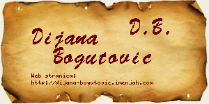 Dijana Bogutović vizit kartica
